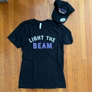 Sacramento Kings Light the Beam Small T-shirt plus adjustable hat NWOT lot of 2